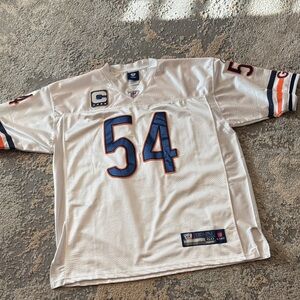 Reebok Urlacher White and Blue Men's Jersey